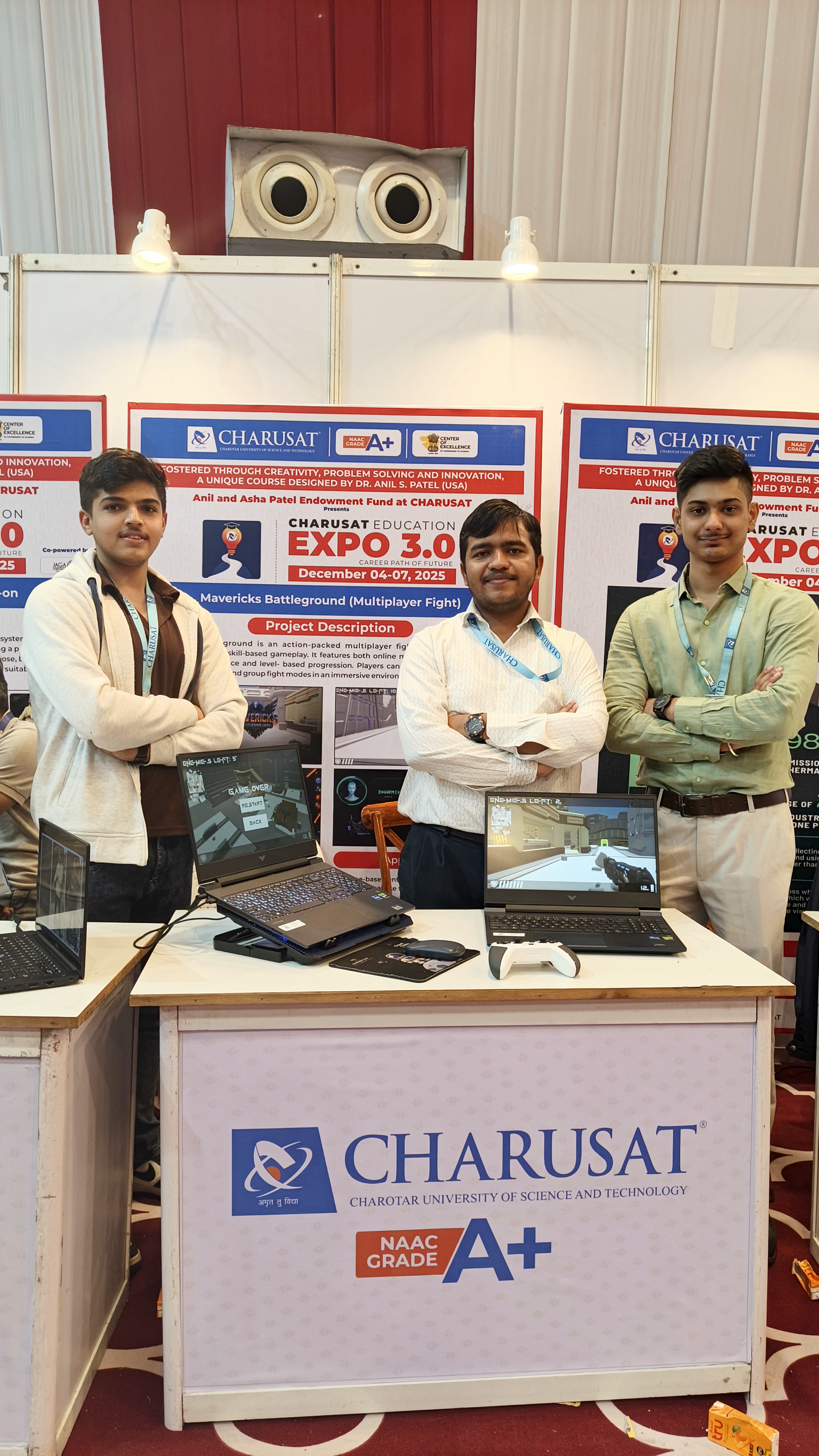 Students playing the game